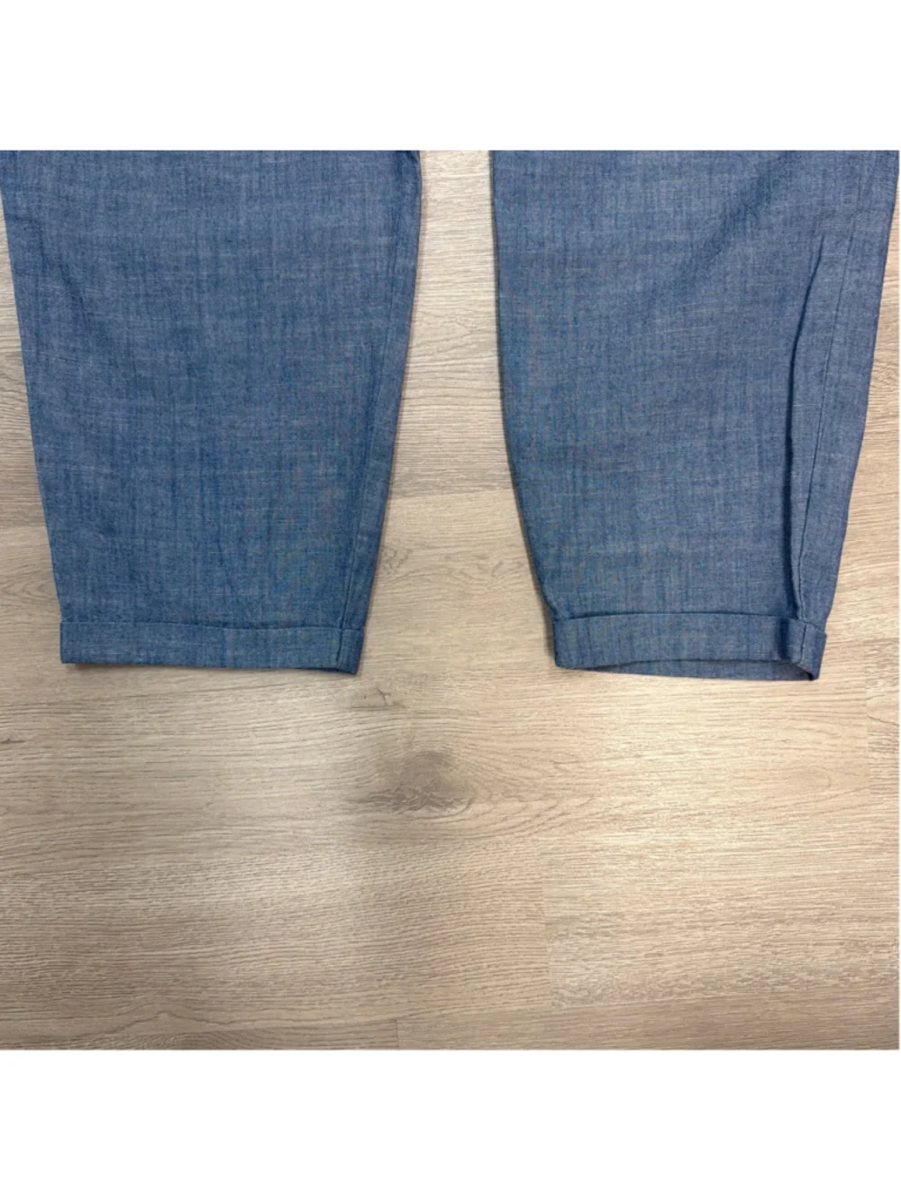 J Crew Women's Blue Chambray Cropped Jogger Pants Sz 14!